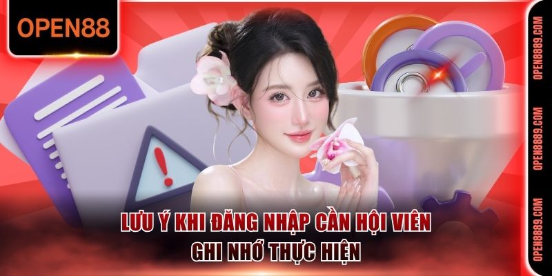 Lưu ý khi đăng nhập cần hội viên ghi nhớ thực hiện